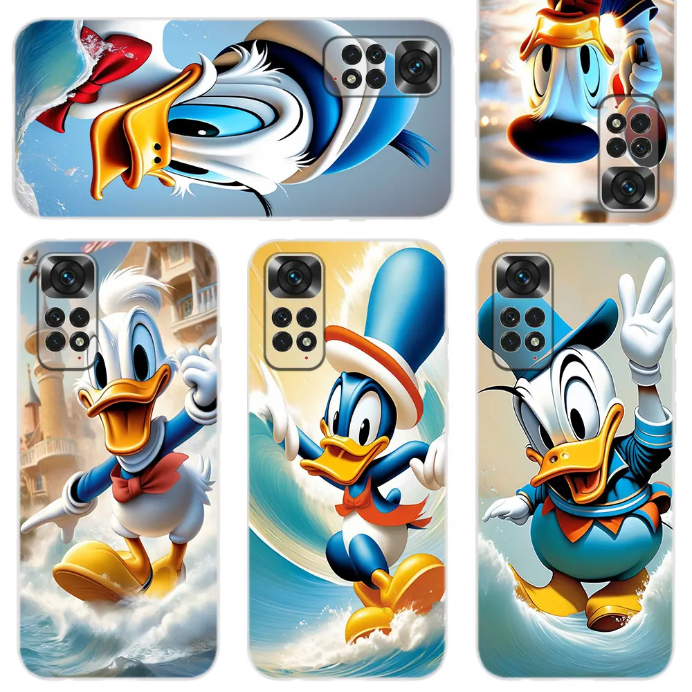 Phone Case For Xiaomi Redmi Note 11 10 9 8 7 6 Pro Max 8T 9T Lite 4G 5G Silicone Cover Donald Duck