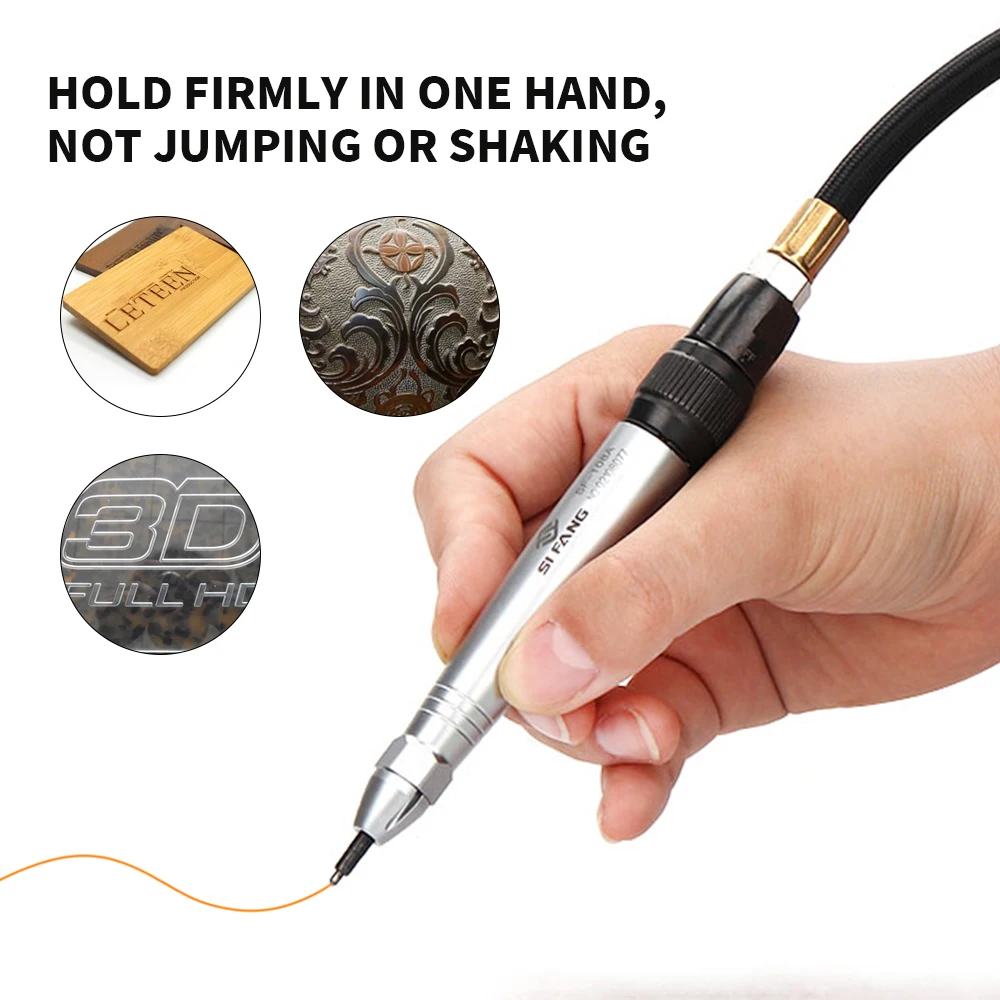 Pneumatic Air Pencil Die Grinder Kit Scribe Hammer Engraving Lettering Tool Hose Engraving Pen