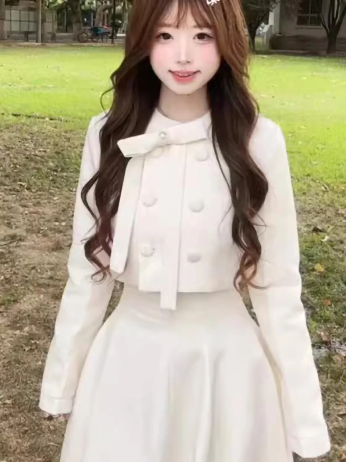 

Tweed Jacket Elegant Womens Fall Premium Niche Lapels Split Lady Femme Vintage Decorative Suede Antique K-Pop Temperament Gentle