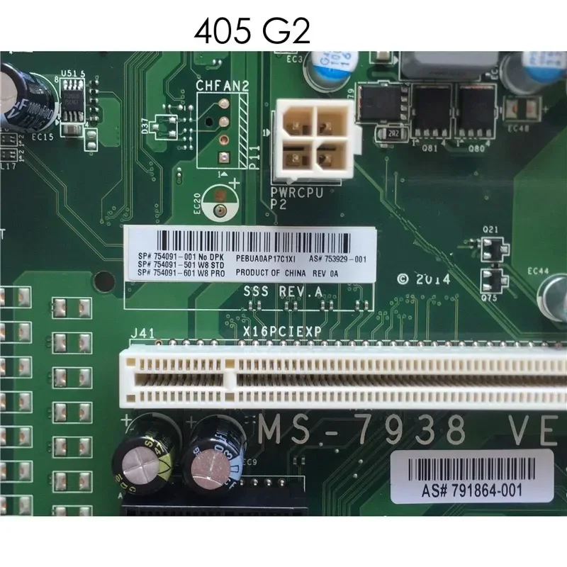 754092-001 For HP ProDesk 405 G2 Desktop Motherboard MS-7938 753929-002 754091-001 753929-001 Mainboard 100%tested fully work