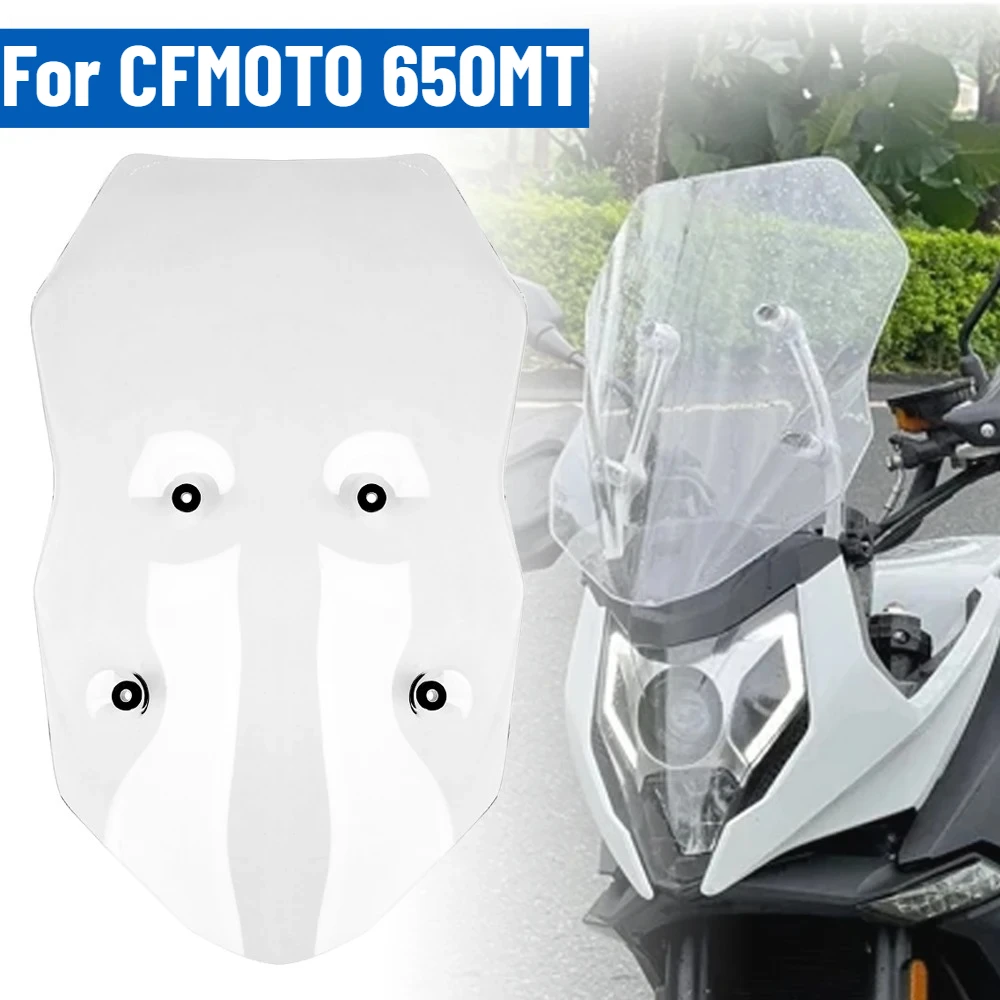 For CFMOTO 650MT MT650 650 MT Motorcycle Modification Front Windshield Windscreen Fairing Increased Spoiler Wind Deflector