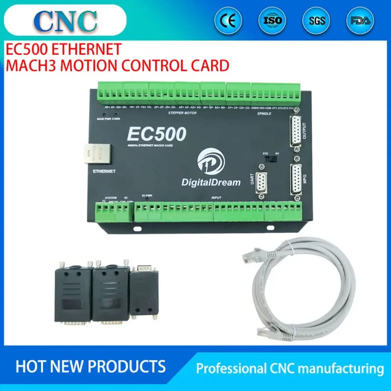 EC500 Mach3 Ethernet 3/4/5/6 Axis Controller NVEM Upgrade Version Engraving Machine Motor Motion Control System