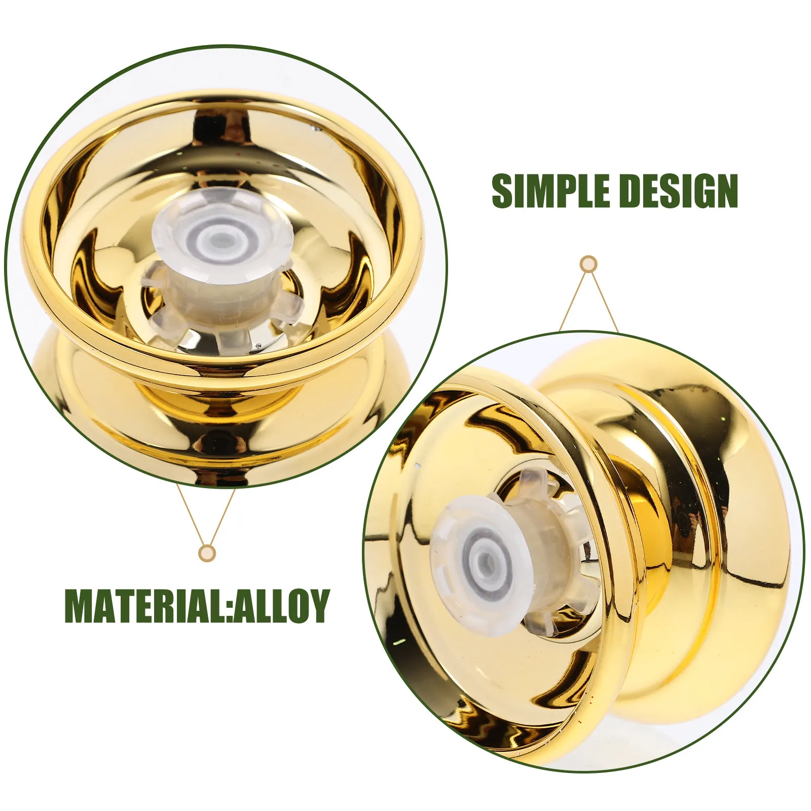 1Set Beginner Yoyo Alloy String Ball Small Size Smooth Surface Exercises Wrist Strength Educational Outdoor Plaything
