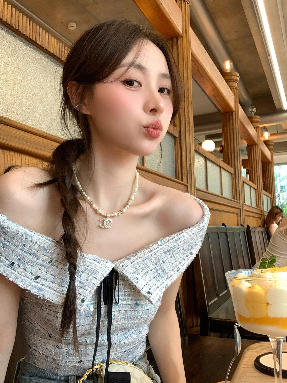 

Sam Seoi Small Fraance Sle Vest Женский жилет с объемным вырезом и узлом, милый топ, корейский повседневный яркий чай