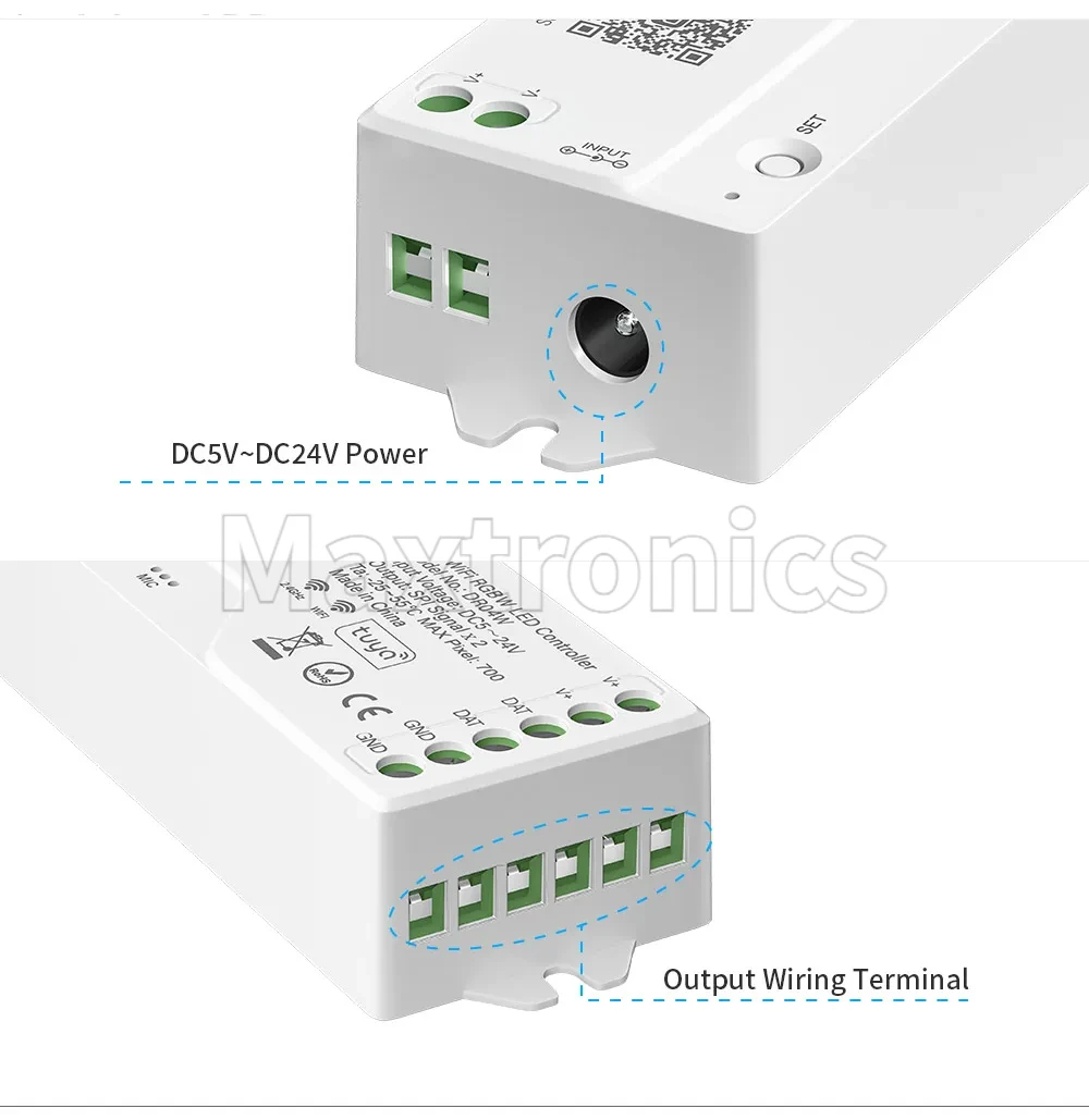 DR03W DR04W Work Home WiFi Wireless Control WS2812 WS2815 5050 RGB/RGBW LED Strip LM091 Remote Tuya WIFI LED Controller dimmer