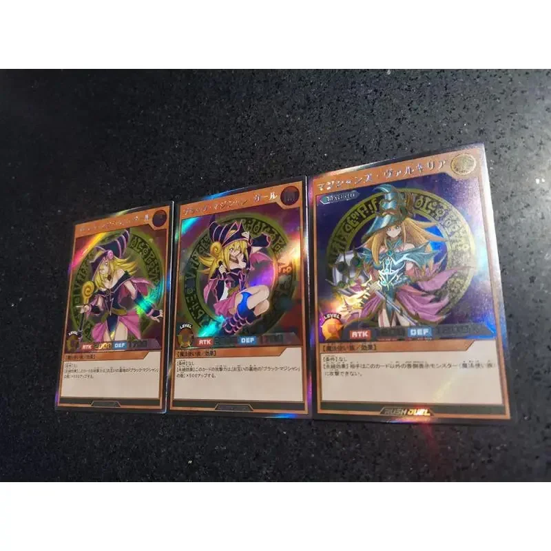 Anime Yu-Gi-Oh DIY ACG Laser Flash Black Magician Girl Toys for boys Tabletop Game Collectible Cards Christmas Birthday Present