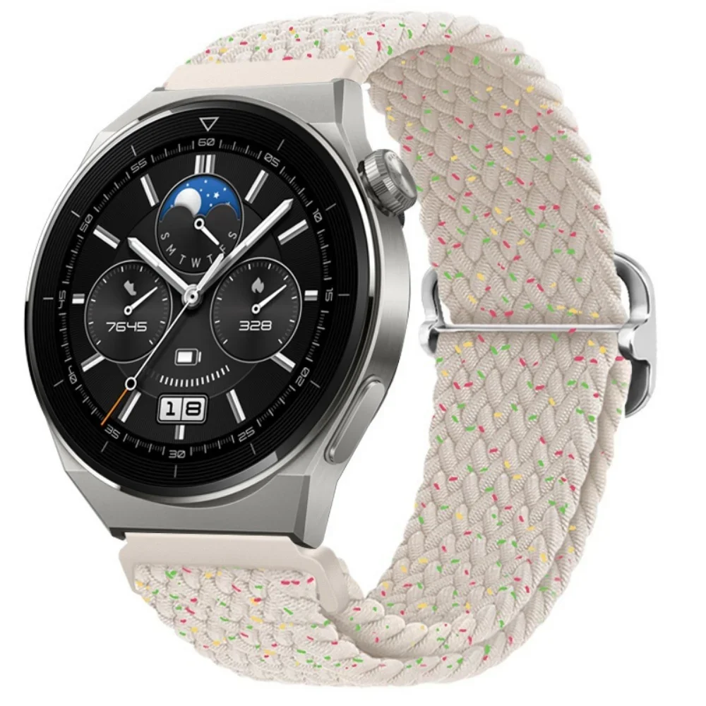 22mm 20mm Nylon Loop Strap for Huawei Watch 3/4/GT GT2 GT3 Pro 46mm 42mm Elastic Braided Bracelet for Samsung Galaxy Watch Band