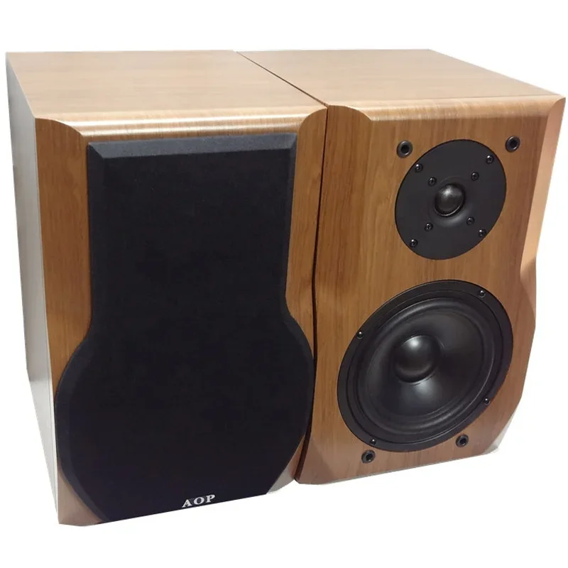 

8.5 Inch Bookshelf Speaker 2 Way Hifi Computer LoudSpeaker Wooden Passive Front Home Theater Audio Sound System Speaker