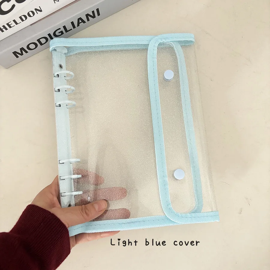 A5-Ordner mit doppelter Schnalle, 10 Stück Nachfüllhüllen, Taschen, DIY-Fotosammelbuch für lose Blätter, Kpop-Organizer-Halter – Detail 9