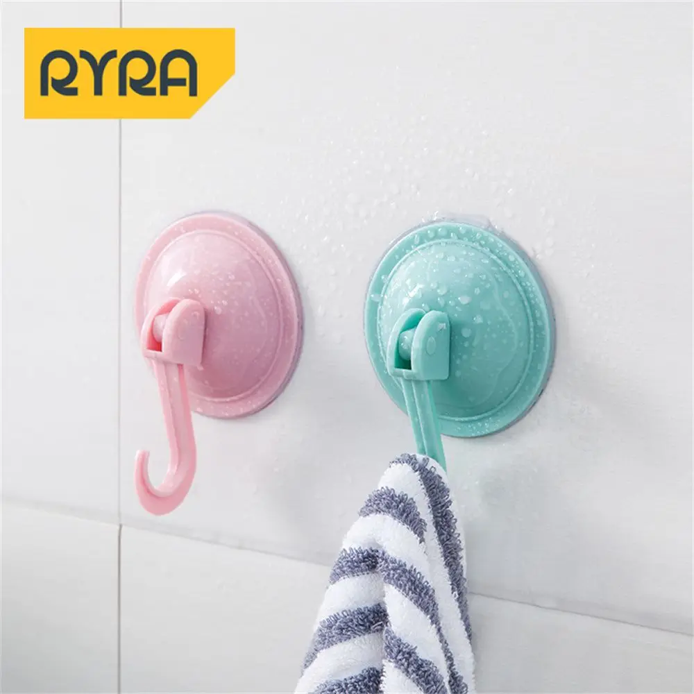 Hooks Fashionable Convenient Material Bathroom And Kitchen Plain Color Suction Cup Hook Light Weight Good-looking Design