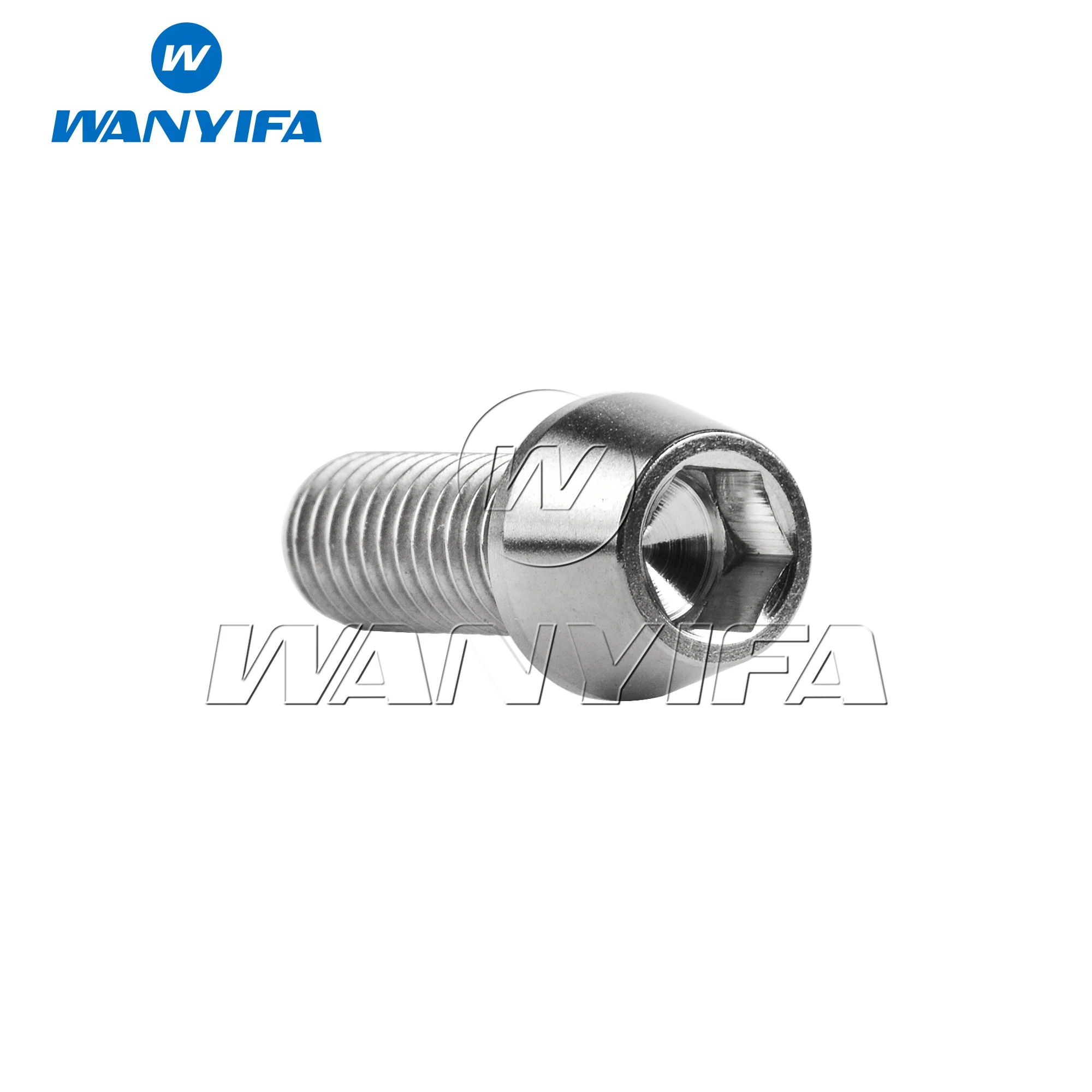 Wanyifa Titanium Bolt M6x 10 15 16 18 20 25 30 35 40 45 50 55 60 65mm Taper Head Allen Key Screw for Bicycle Headset Brake Bolt