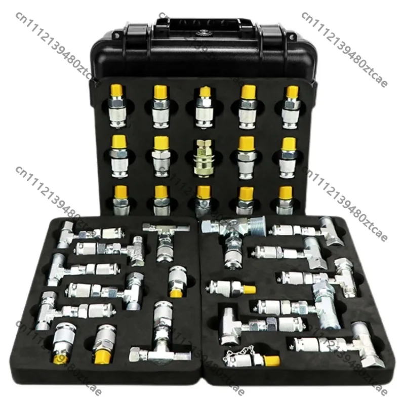 

Hydraulic Test Tee Adapter Assembly Joints 14 Tees Excavator Fitting Kit Pilot Distribution Valve & Travel Hydraulic Maintenance