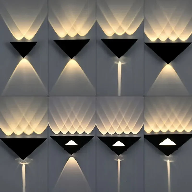 EE1 for Simple Modern Creative Triangle Outdoor Waterproof Wall Lamp for Courtyard Corridor and Living Room Background