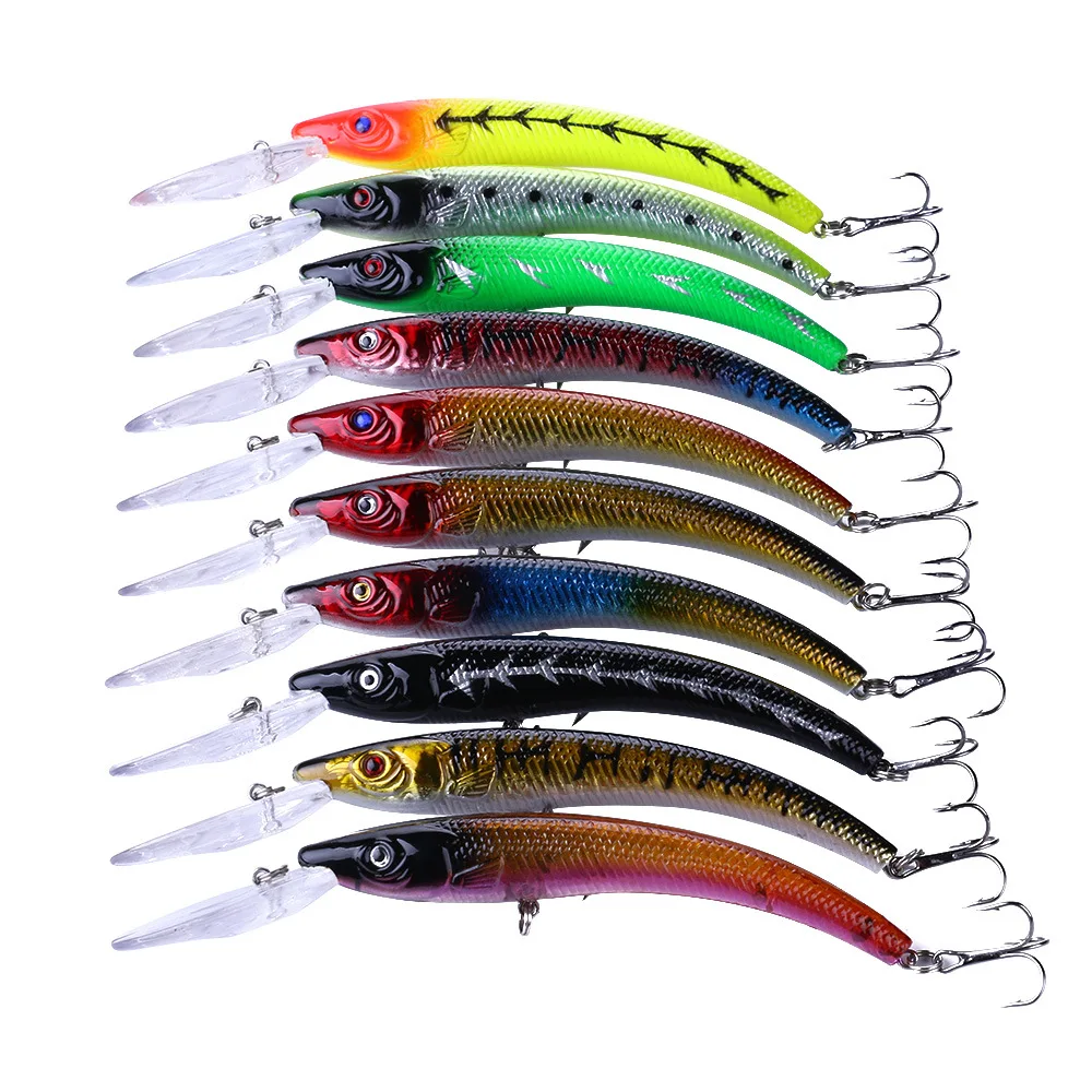 

Sinking Minnow Lure Set Long Cast Rattle Sound Hard Bait Bass Trout Pike Freshwater Lake River Fishing Tackle