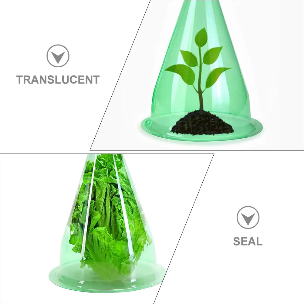

12pcs Plant Covers Frost Protection Garden Cloches Reusable Bell Jar Flowerpot Covers Translucent Air Vent Greenhouse For