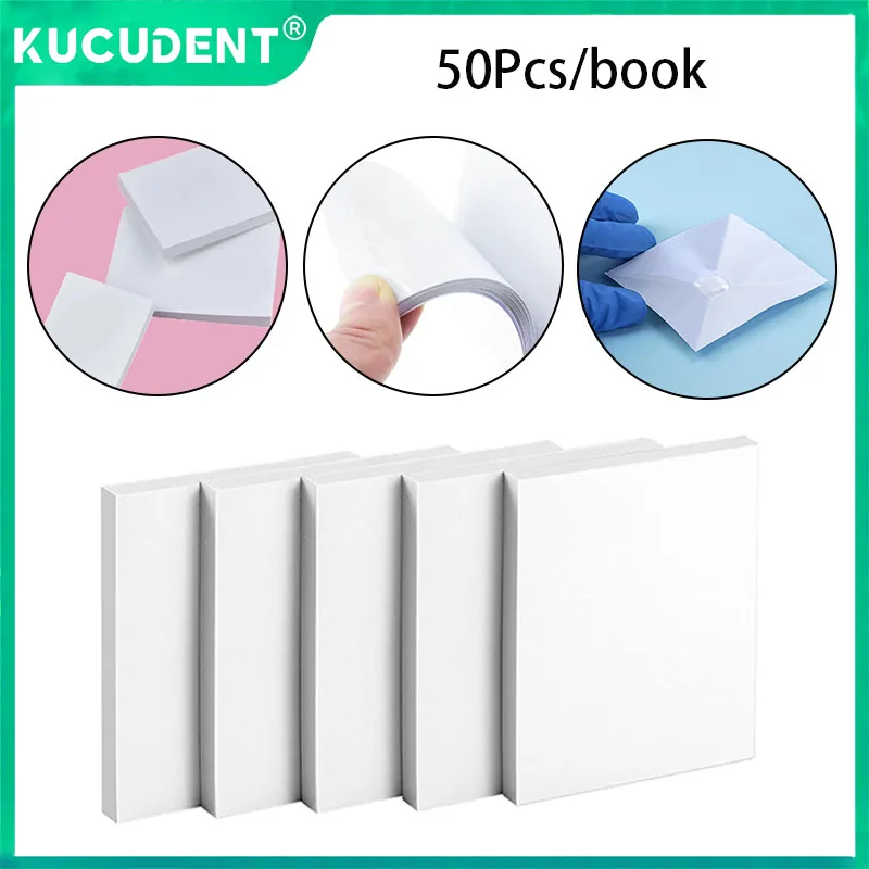 

50pcs/Sheets Dental Disposable Mixing Paper S/M/L Thickening White Pad for Cement Powder Dentistry Lab Denture Materials