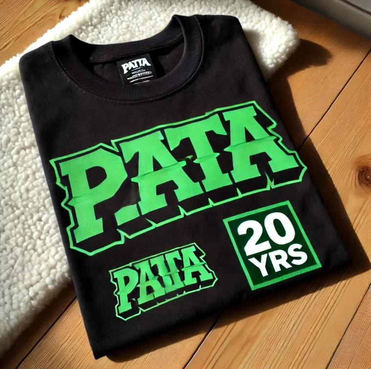 PATTA Chlorophyll 20 Years Anniv T-shirt Black Unisex Fashion Street Wear Pure Cotton Skin-friendly Soft Breathable Sports