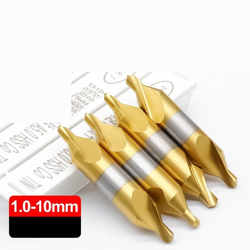 

M35 Cobalt-plated Titanium 60 Degree A-type Center Drill Bit Center Drill Extended Stainless Steel Special Positioning 1-10mm