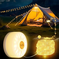 LED Camping Lamp Strip Atmosphere 8M Length Waterproof Recyclable Light Belt Outdoor Garden Decoration Lamp for Tent Room