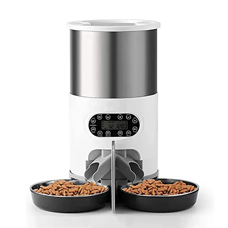 

Smart APP Pet Feeder Cat Dog Feeder Automatic Pet Feeder Dispenser 304 Stainless Steel Bowl with Recording Timing Pet Feeding