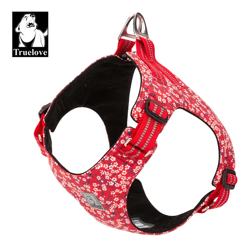 Truelove Dog Harness Floral Doggy Harness Dog Vest Type Dog Walking Chain Small Medium Puppy Cat Printed Cotton TLH1912