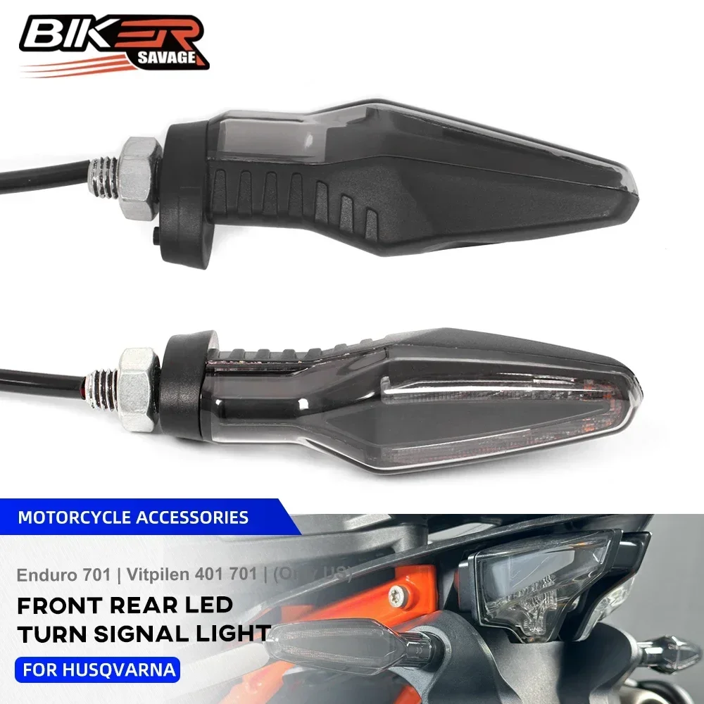 For Husqvarna Enduro701 2025 LED Turn Signal Light Vitpilen 401 701 2016+ Motorcycle Flashing Indicator Directional Flasher Lamp