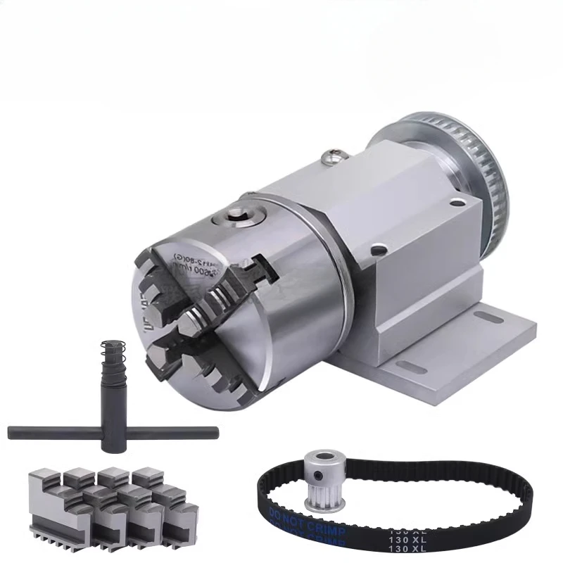 80/100 Chuck Four Jaw Chuck Spindle Assembly Ball Machine Multifunctional Micro Lathe Woodwork Bead Tool Centering Hole Clamp