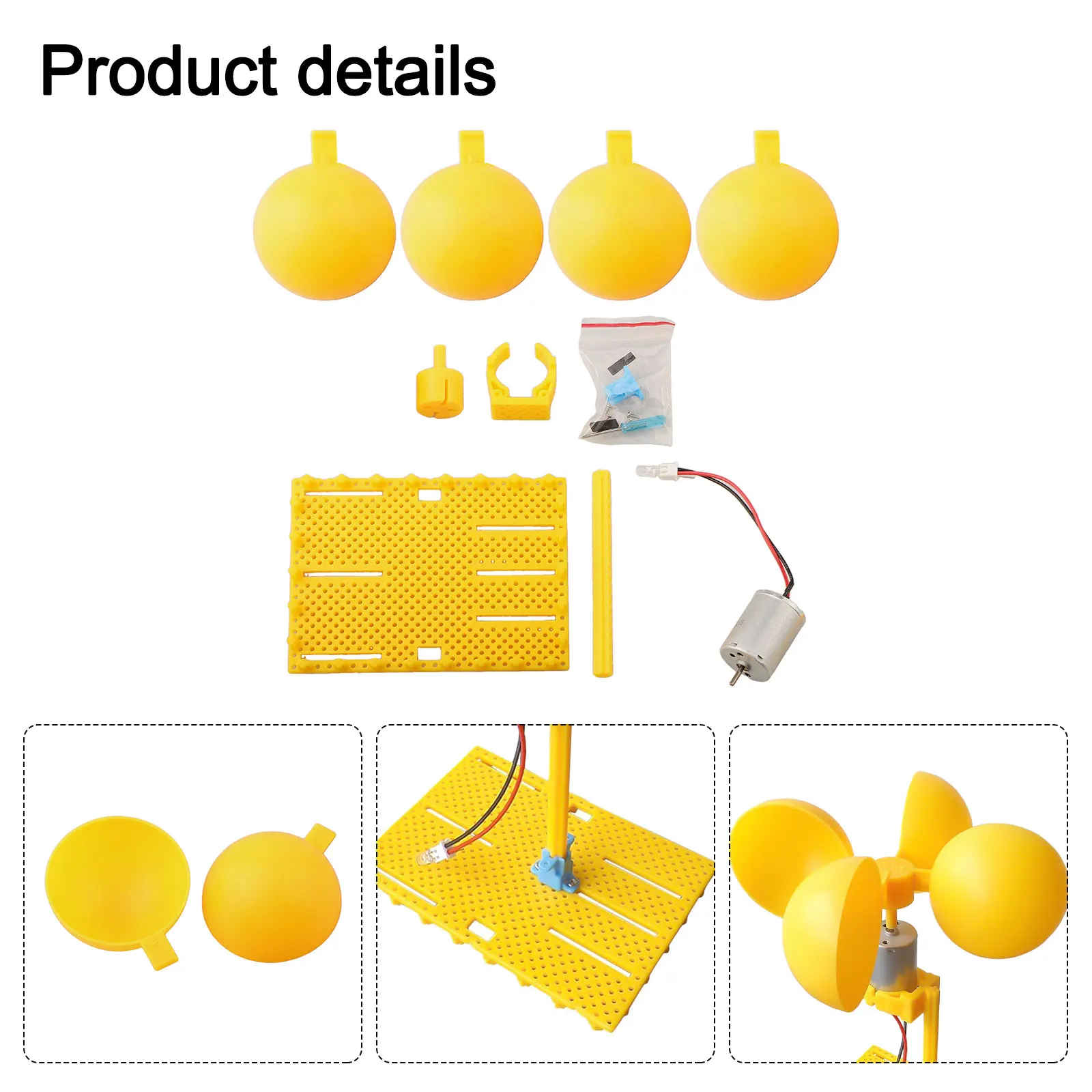 

Комплект генератора ветряной турбины, генератор постоянного тока 0,1 В-3 В с лезвиями держателя, бесщеточный двигатель, мини-генератор динамо, учебные принадлежности