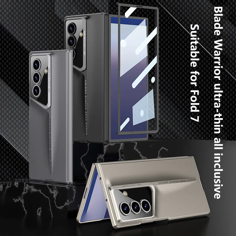 

Чехол для Samsung Galaxy Z Fold 7, ультратонкий, приятный для кожи, матовый, матовый, с закаленной пленкой, противоударный чехол для ZFold7 Fold7 5G