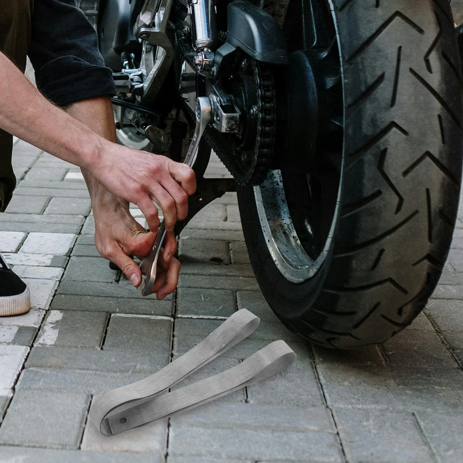 

Motorcycle Tire Liners Premium Grey Butyl Rubber Inner Tube Protector Enhanced Safety Easy Install Wheel Rim Tool Accessory