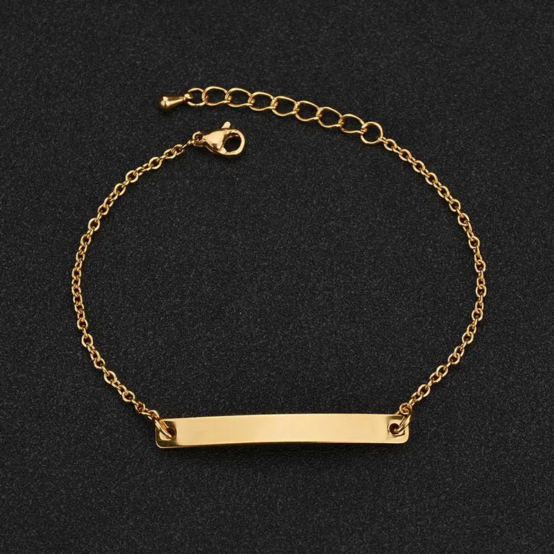 Punk Gold Stainless Steel Thick Hand Chain Bracelet
