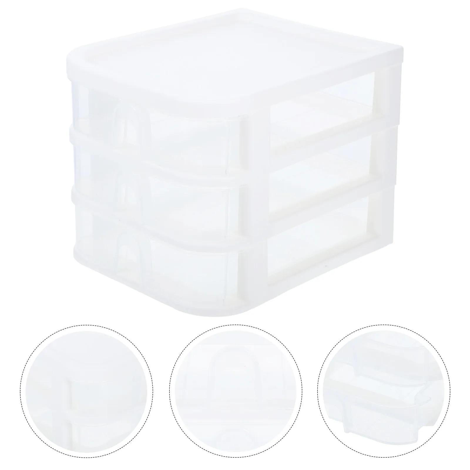 

Desktop Drawer Box Clear Plastic Storage Organizer Smooth Sliding Drawers for Office Desk File Organizer Stationery Holder