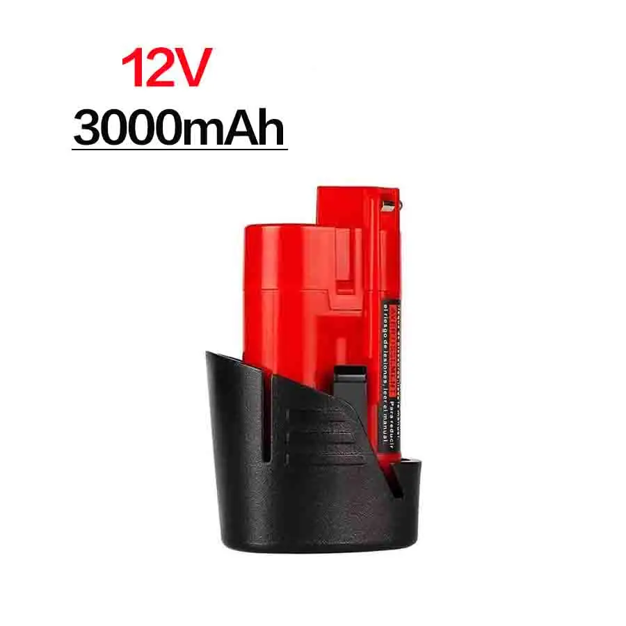 ✔12V rechargeable battery for Milwaukee M12 tools. Compatible with 48-11-2402, 48-11-2411, and 48-11-2401MIL-12A-LI 12V