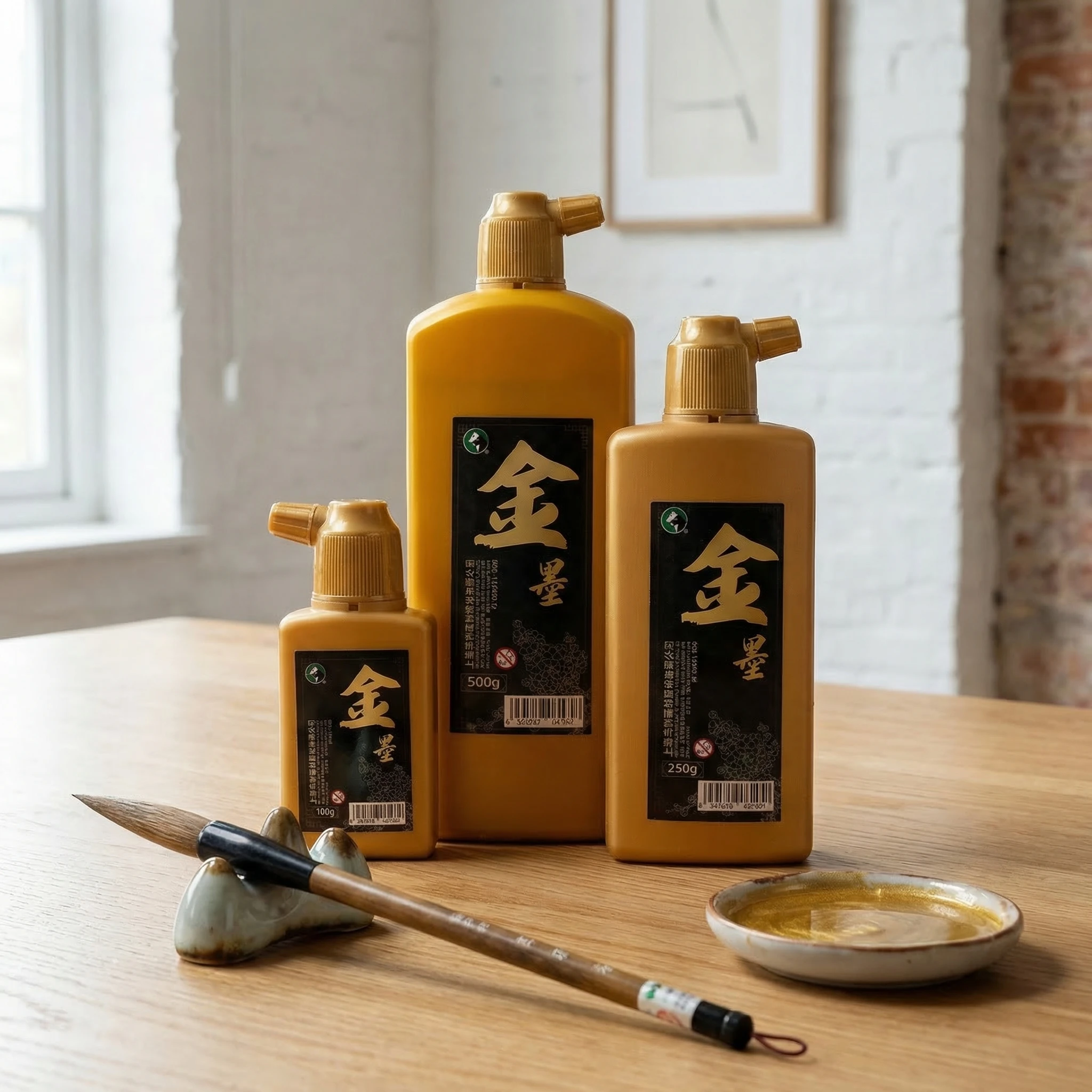 Marie's 100g/25g/500g Golden Sumi Ink, Liquid Golden Carbon 