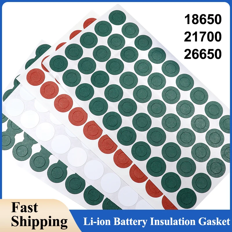 

18650/21700/26650 Li-ion Battery Insulation Gaskets Barley Paper Battery Pack Cell Insulating Glue Fish Electrode Insulated Pads