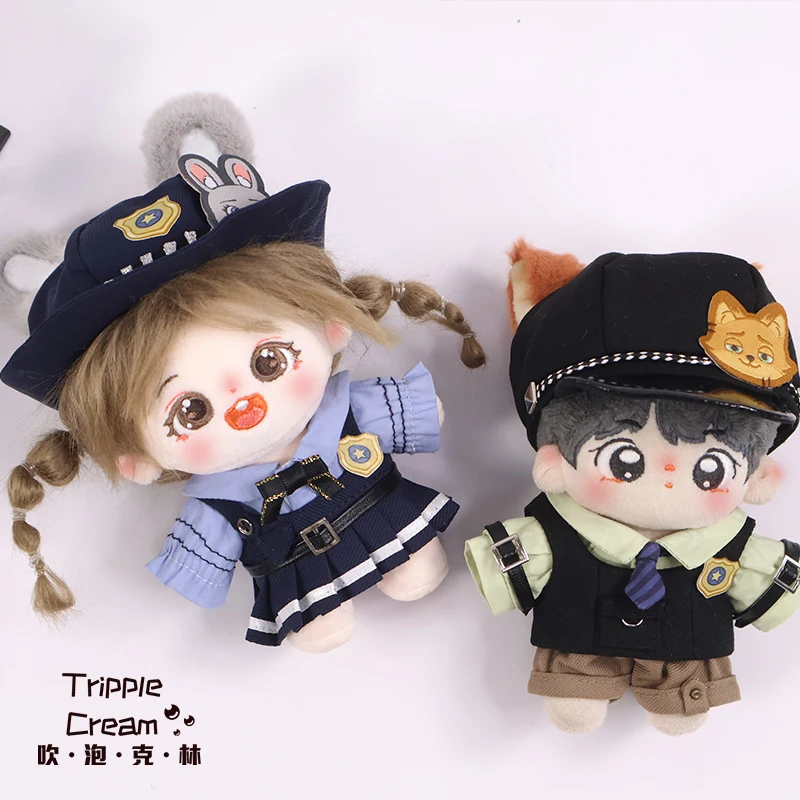 Leuke katoenen poppenkleertjes 10cm20cm Fox Rabbit Mystery Investigation Unisex Mooie pop-outfits Vervangbare speelgoedaccessoires