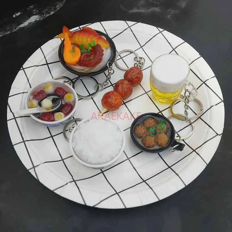 1PCS Simulated food chicken legs, chicken wings, cake, donuts, souvenirs, keychains, wallets, mobile phone pendants, small gifts