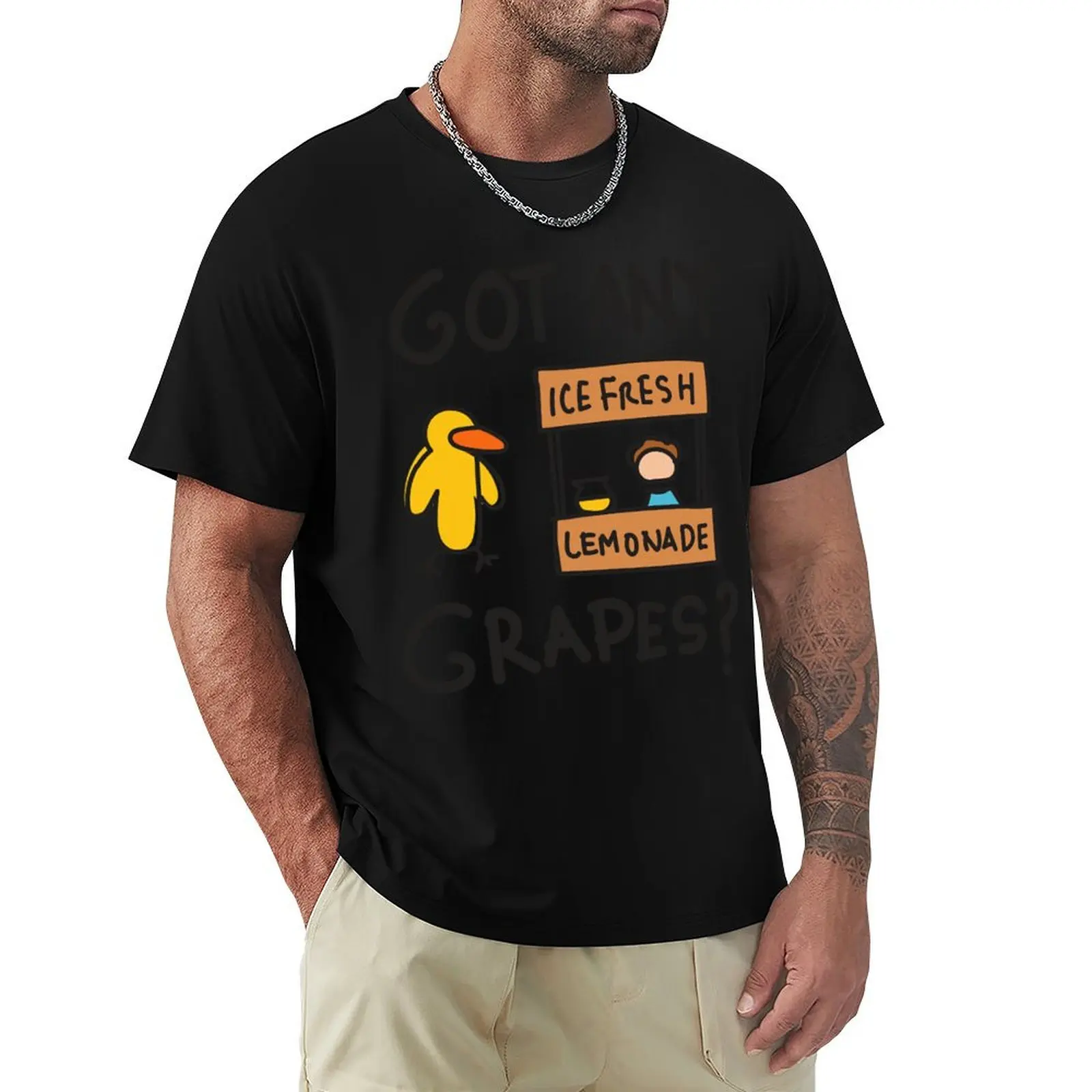 

Duck Song Got Any Grapes Kids Funny T-Shirt oversized graphic tee cotton man t-shirts oversized t shirt men