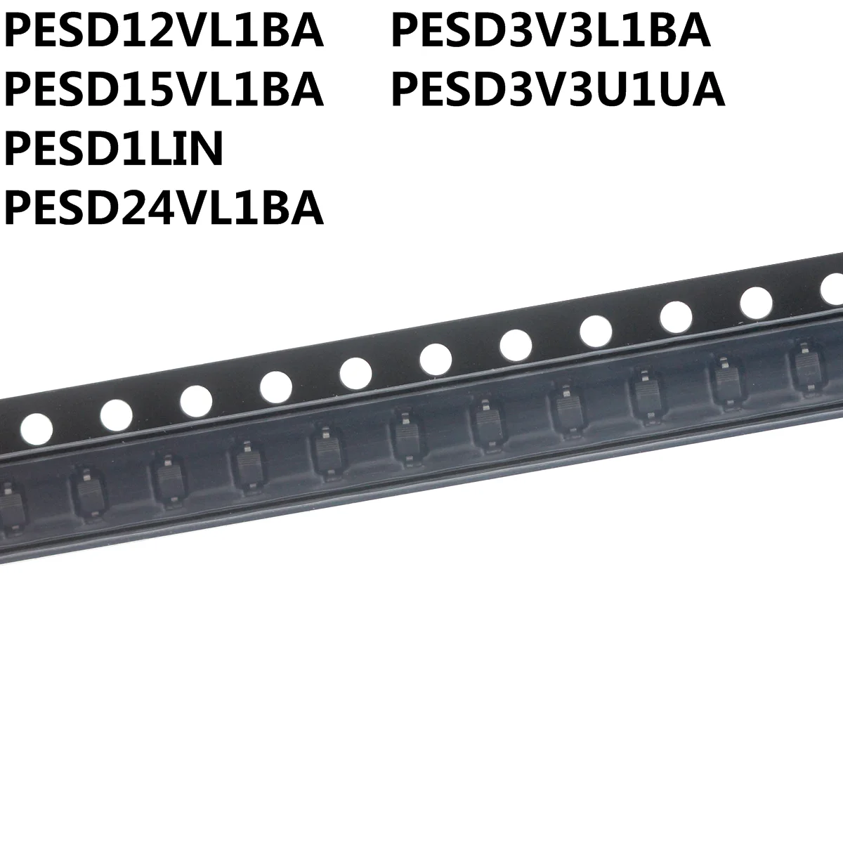 100PCS PESD12VL1BA AD PESD15VL1BA  PESD1LIN AM PESD24VL1BA AF PESD3V3L1BA AB PESD3V3U1UA QT SOD323 DIODE ESD SMD