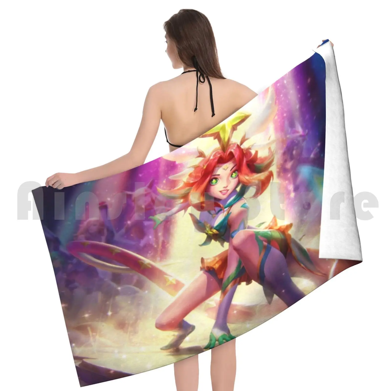 منشفة حمام مخصصة من Neeko Star Guardian من Neeko Neeko Star Guardian Star Guardian League Legends Champ #5