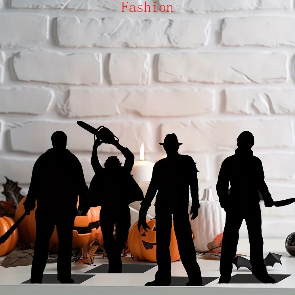 

Halloween Desktop Home Decoration Ornaments Halloween Table Top Shadow Figures Metal Desktop Ornament Home Restaurant Decoration