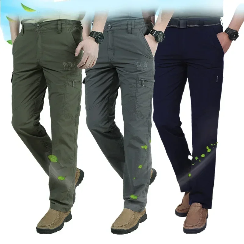

Men's Urban Lightweight Tactical Cargo Pant Summer Breathable Army Military Long Trousers Male Waterproof Quick Dry Casual Pants