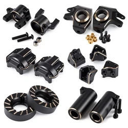 SCX10 II AR44 Heavy Brass Knuckle Weight Link Mounts C-hubs Diff Cover Clamping Lockouts for RC Axial SCX10-2 90046 90047 Axle