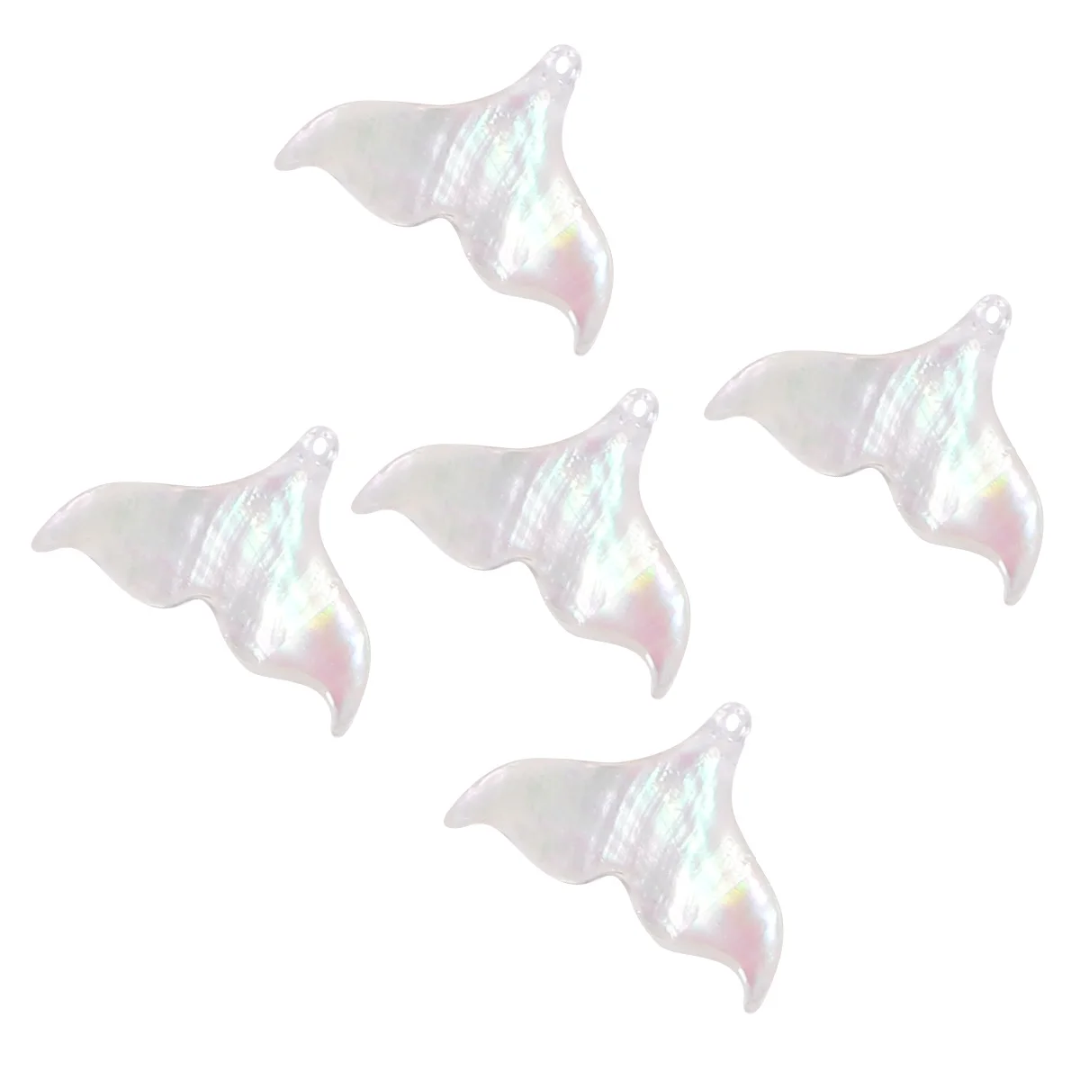 

10 Pcs Shell Jewelry Necklace Parts Component Fishtail Accessories Colorful Funny