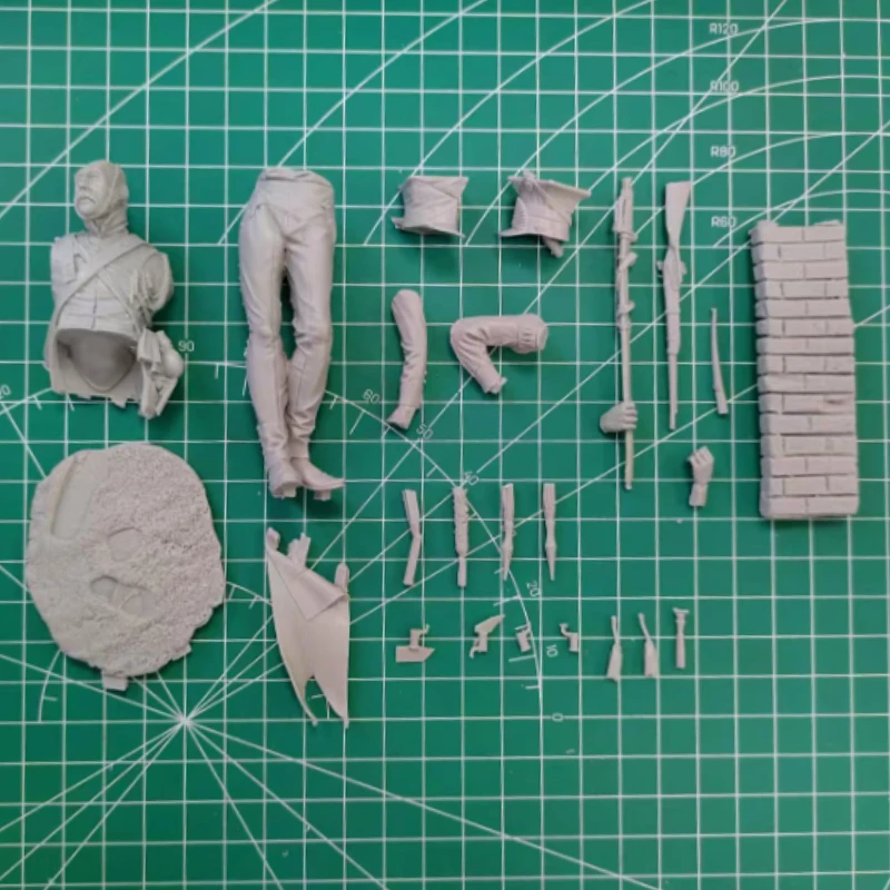 Zestaw modelarski figurki z żywicy odlewanej ciśnieniowo w skali 1/16, 120 mm, Czerwony Lancer Hobby, miniaturowe zabawki, niezmontowany, niepomalowany, do samodzielnego montażu, diorama