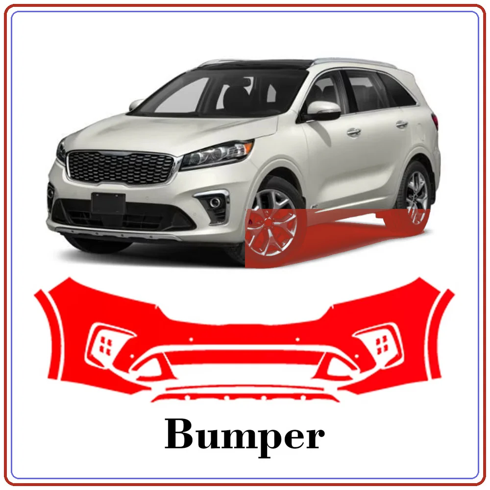 For KIA Sorento SX SXL 2019-2020 Precut TPU Paint Protection Film PPF Front Bumper Kit Clear Bra Stone Guard EU UK