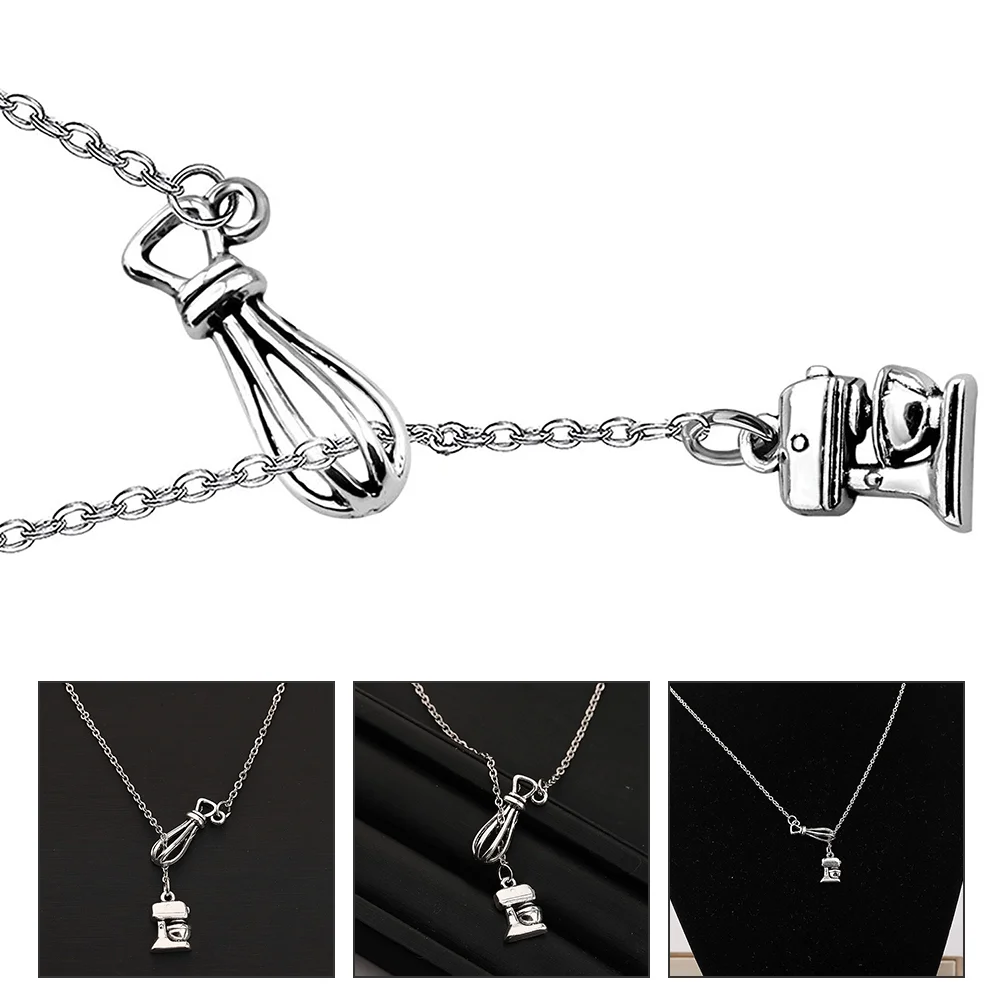 Pastry Chef Gift Neck Accessory Creative Necklace Cake Machine Gifts Jewelry Alloy (iron) Clavicle Chain