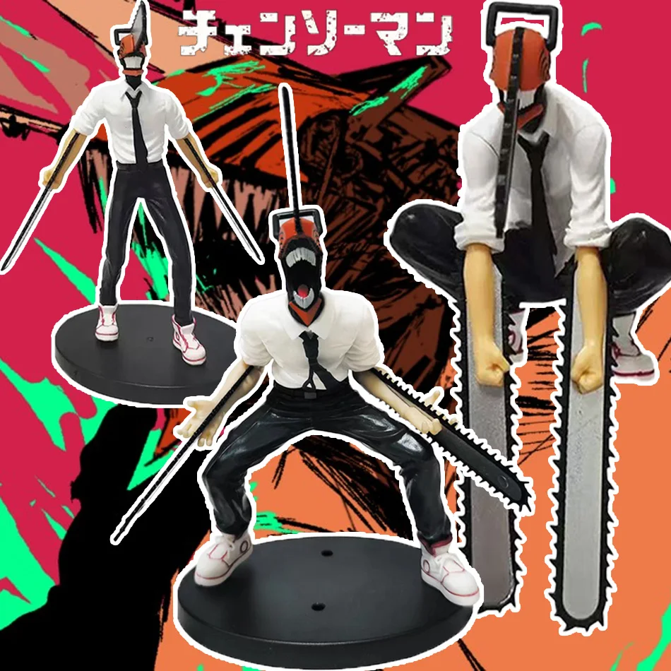 Nueva Figura de Acción de Chainsaw Man, Anime, Tres Figuras, Power, Denji, Figura de PVC, Chainsaw Man, Power, Figura de PVC, Colección para Adultos, Modelo de Juguete
