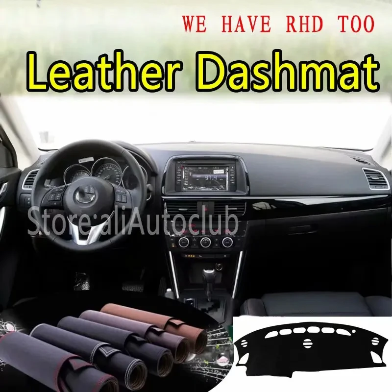 

PU Leather Dashmat Dashboard Cover Suede Pad Protect Dash Mat Car Accessories For Mazda CX-5 CX5 2012 - 2016 KE 2013 2014 2015