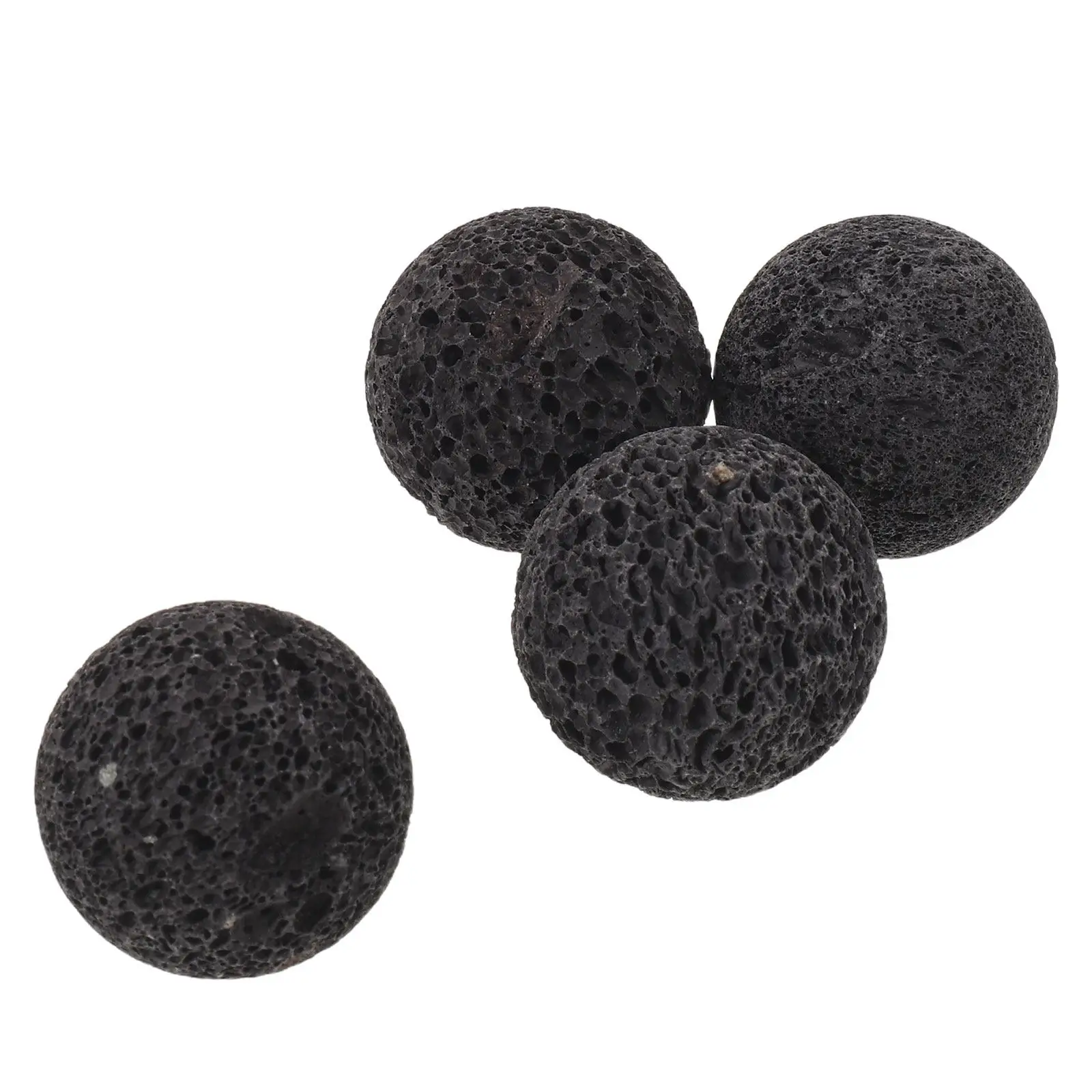 4Pcs Volcanic Lava Rock Decorative Balls Natural Porous Stone Spheres Centerpiece Bowl Filler Living Room Coffee Table Farmhouse
